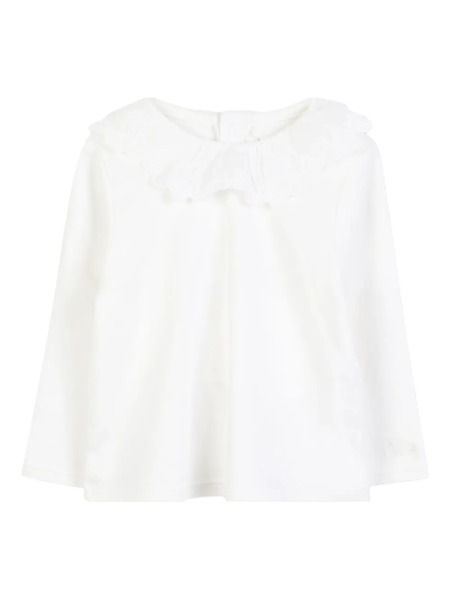 Chloé Kids Frilled-collar Long-sleeve Dress - Blue 