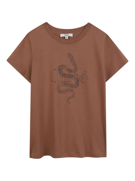  Chloé Kids Graphic-print T-shirt - Brown 