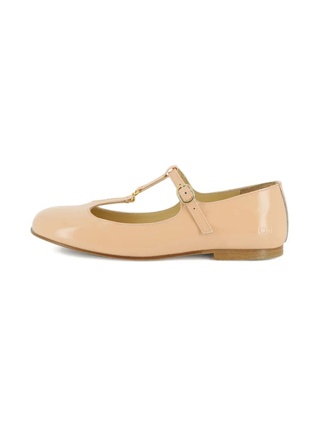  Chloé Kids Leather Ballet Flats - Pink 