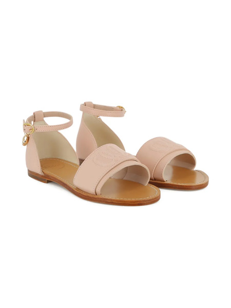  Chloé Kids Logo-charm Sandals - Pink 