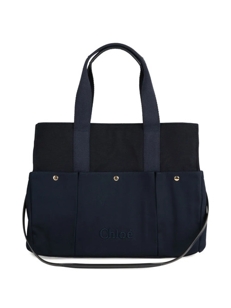  Chloé Kids Logo-embroidered Changing Bag - Blue 