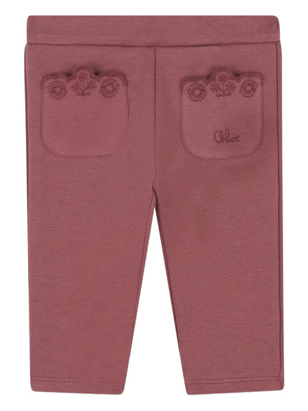  Chloé Kids Logo-embroidered Leggings - Pink 