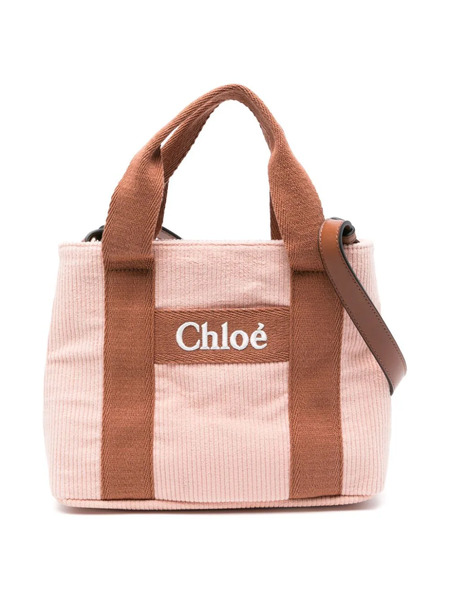  Chloé Kids Logo-embroidered Shoulder Bag - Pink 