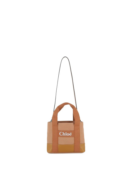  Chloé Kids Logo-print Canvas Tote Bag - Neutrals 
