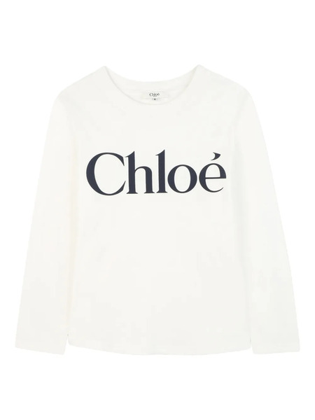  Chloé Kids Logo-print T-shirt - White 