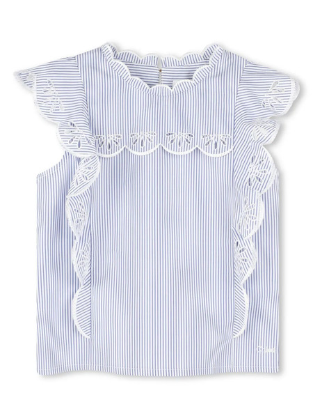  Chloé Kids Organic Cotton Blouse - Blue 