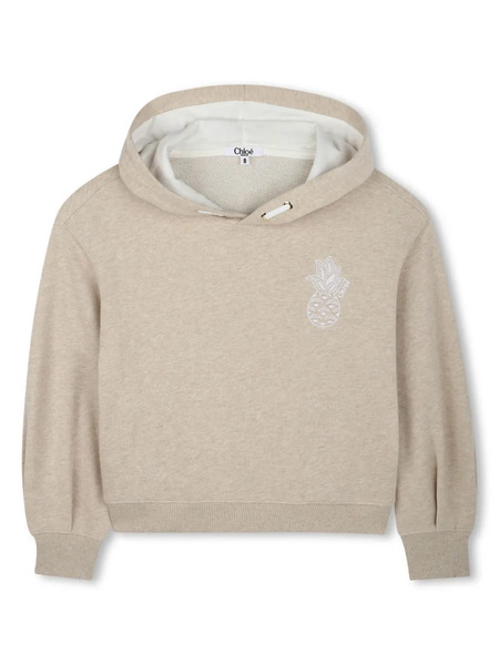  Chloé Kids Organic Cotton Hoodie - Neutrals 