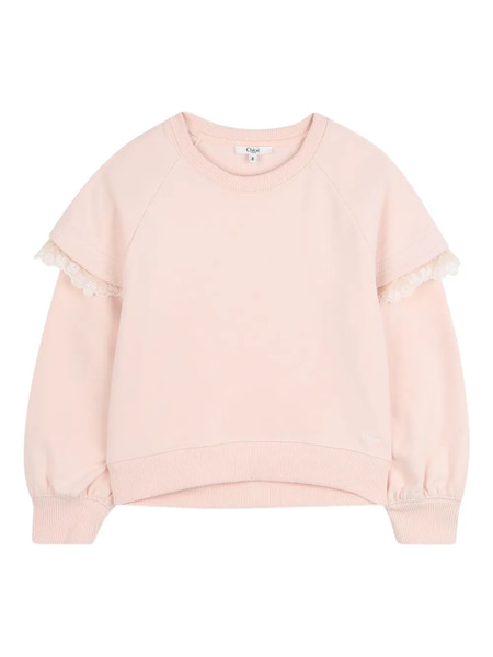  Chloé Kids Ruffled Sweatshirt - Pink 