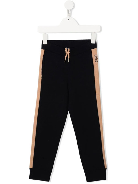  Chloé Kids Side-stripe Track Pants - Blue 