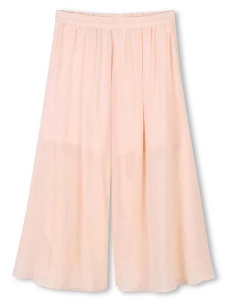  Chloé Kids Silk Flared Trousers - Pink 