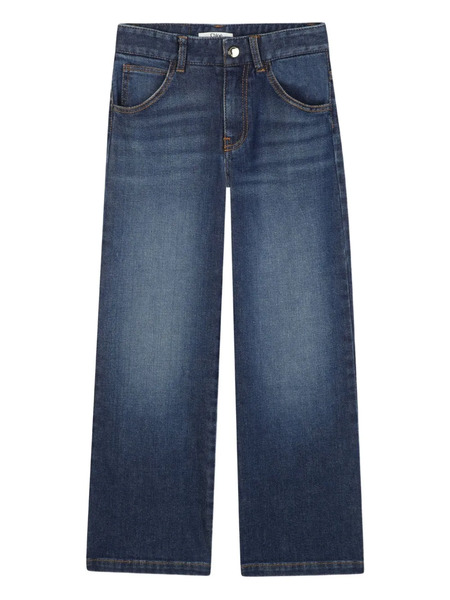  Chloé Kids Whiskering-effect Jeans - Blue 