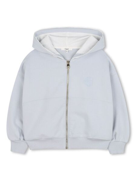  Chloé Kids Zip-up Hoodie - Blue 