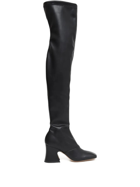 Chloé Leather Over-the-knee Heeled Boots - Black 
