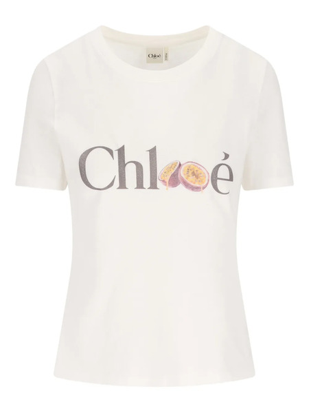  Chloé Logo-detail T-shirt - Neutrals 