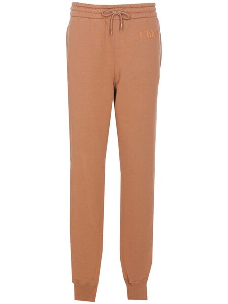  Chloé Logo-embroidered Track Pants - Neutrals 