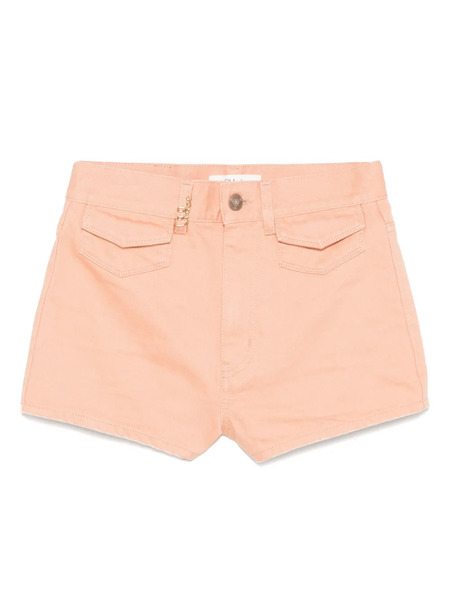  Chloé Logo-plaque Shorts - Orange 
