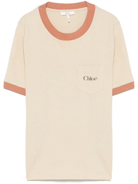  Chloé Logo-print T-shirt - Neutrals 