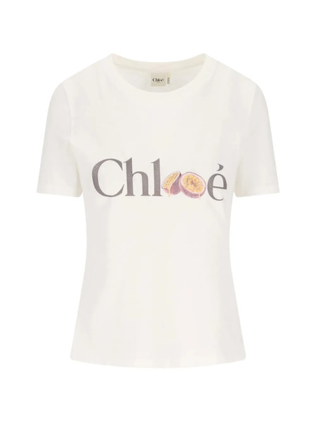  Chloé Logo-print T-shirt - White 