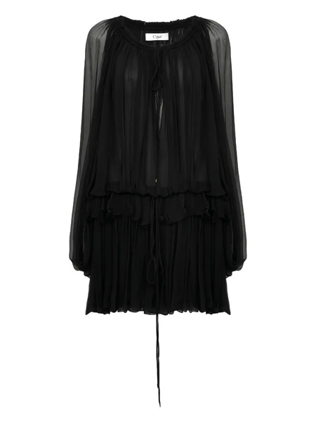  Chloé Long-sleeved Mini Dress - Black 