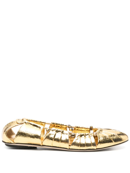  Chloé Luna Ballet Flats - Gold 