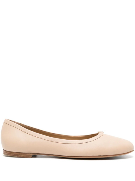 Chloé Marci Leather Ballerina Shoes - Neutrals 