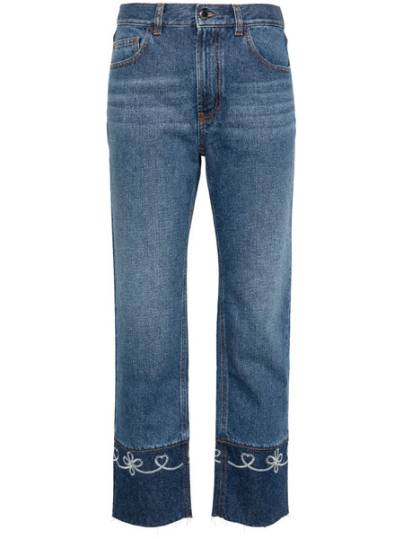  Chloé Masaya Mid-rise Cropped Jeans - Blue 