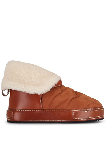  Chloé Maxie Shearling Boots - Brown 