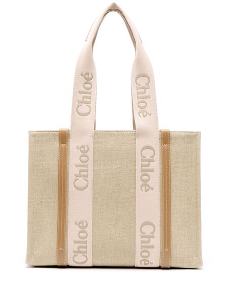  Chloé Medium Woody Tote Bag - Neutrals 