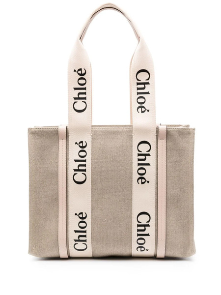  Chloé Medium Woody Tote Bag - Neutrals 