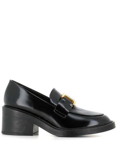 Chloé 60mm Buckled Leather Loafers - Black 