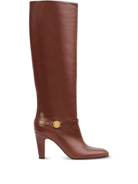  Chloé 85mm Eve Medallion-detail Boots - Brown 