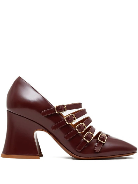  Chloé 80mm Janis Buckle-strap Pumps - Red 
