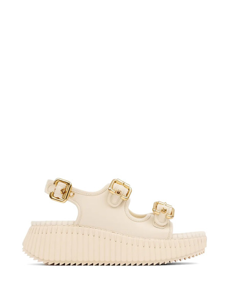  Chloé Nama Leather Sandals - Neutrals 