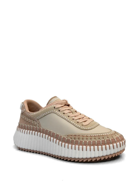  Chloé Nama Stitched Sneakers - Neutrals 