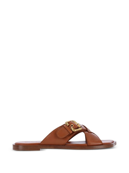  Chloé Nil Leather Sandals - Brown 