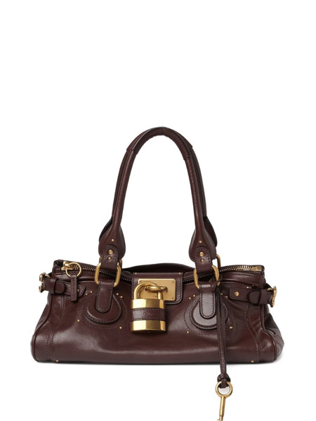  Chloé Paddington Leather Tote Bag - Brown 