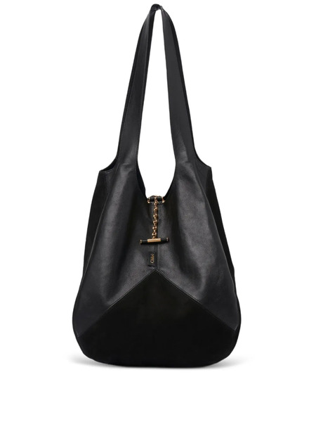  Chloé Panelled Chain Shoulder Bag - Black 