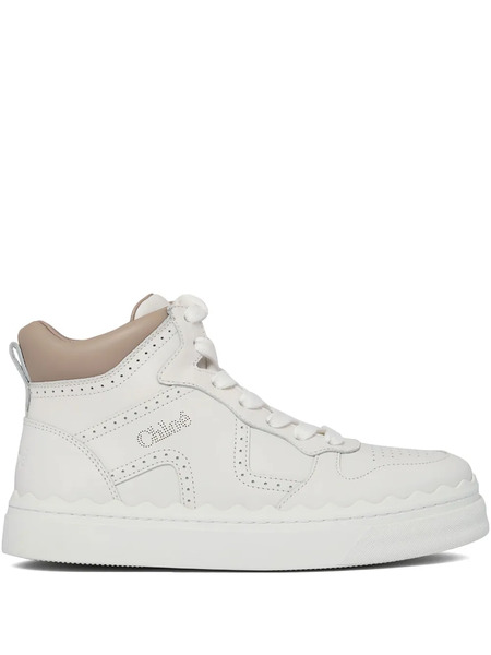  Chloé Perforated-detail Sneakers - White 