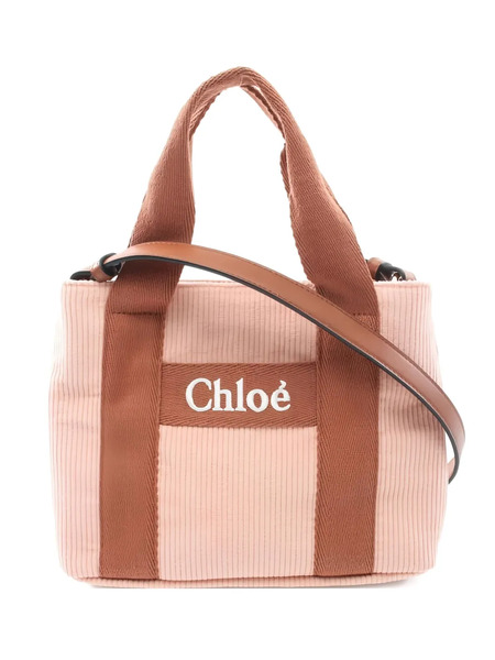  Chloé Pre-owned 2020s Corduroy Tote Bag - Pink 