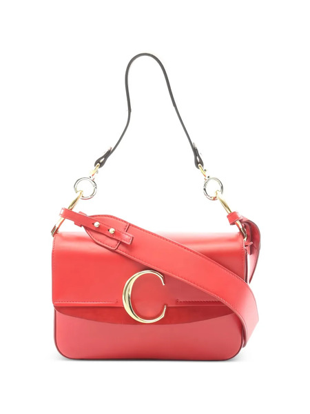  Chloé Pre-owned 10s Small Double Carry Leather Shoulder Bag - Red 