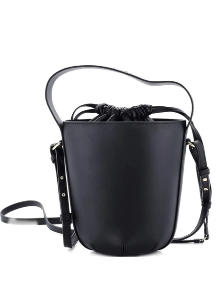  Chloé Pre-owned Sense Drawstring Leather Bucket Bag - Black 
