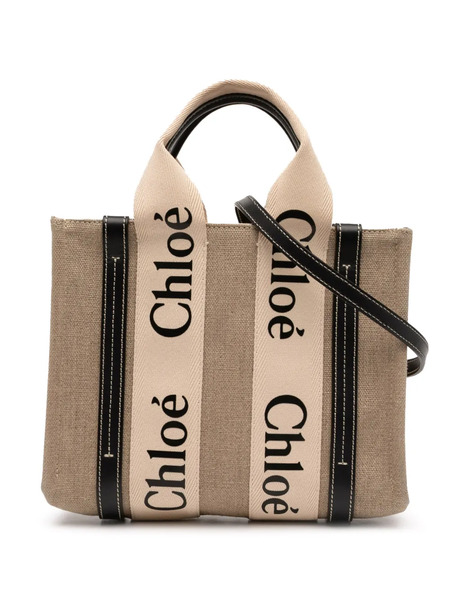  Chloé Pre-owned 2021-2025 Small Canvas Woody Satchel - Brown 