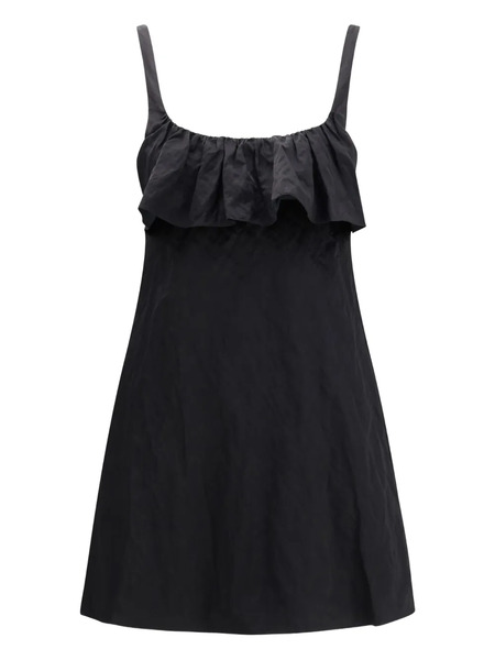  Chloé Ruffled Backless Mini Dress - Black 