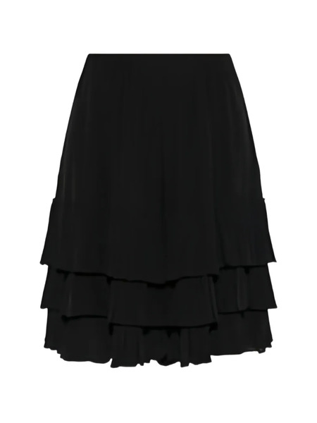  Chloé Ruffled Midi Skirt - Black 