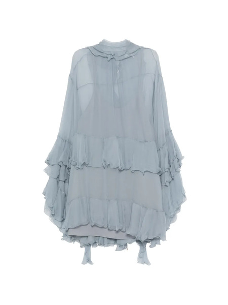  Chloé Ruffled Mini Dress - Blue 