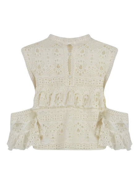  Chloé Ruffled Top - Neutrals 
