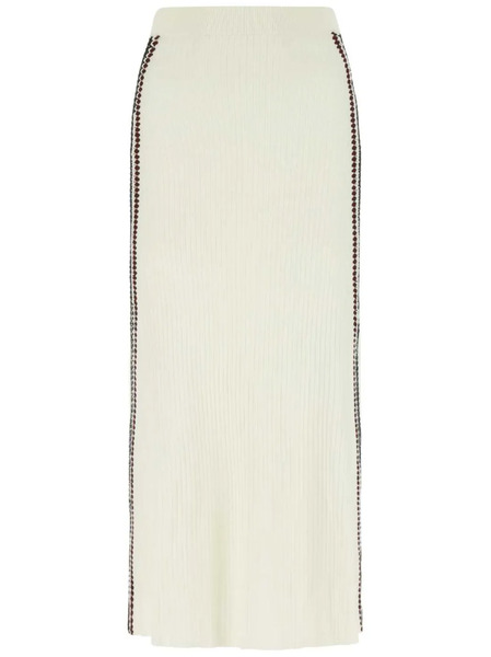  Chloé Side-stripe Pencil Skirt - Neutrals 