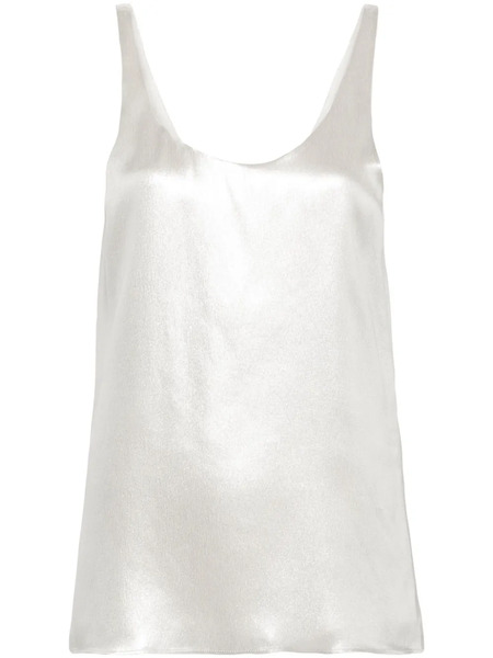  Chloé Silk-lamé Tank Top - Silver 