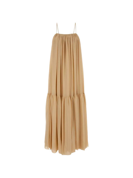  Chloé Silk Long Dress - Neutrals 