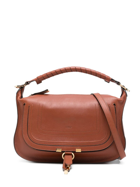  Chloé Small Marcie Leather Crossbody Bag - Brown 